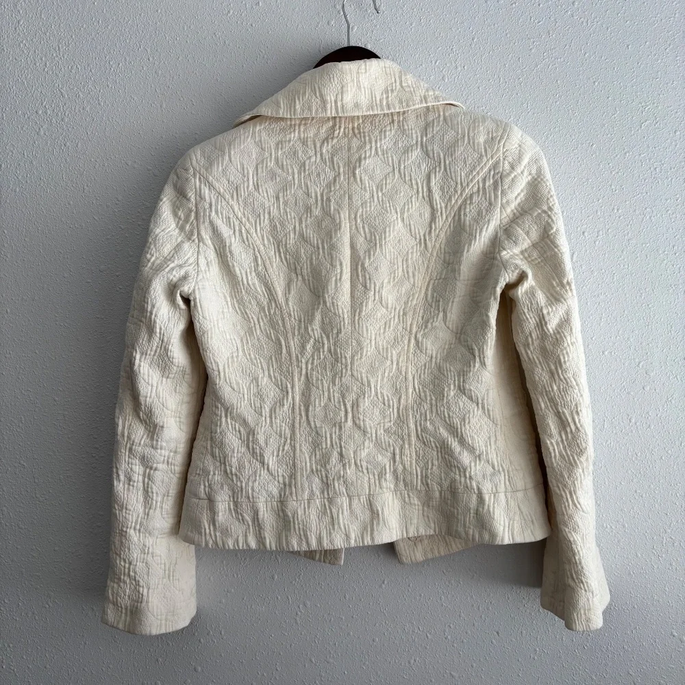 Reiss Women's Textured Cream Jacket - Picture 5 of 6